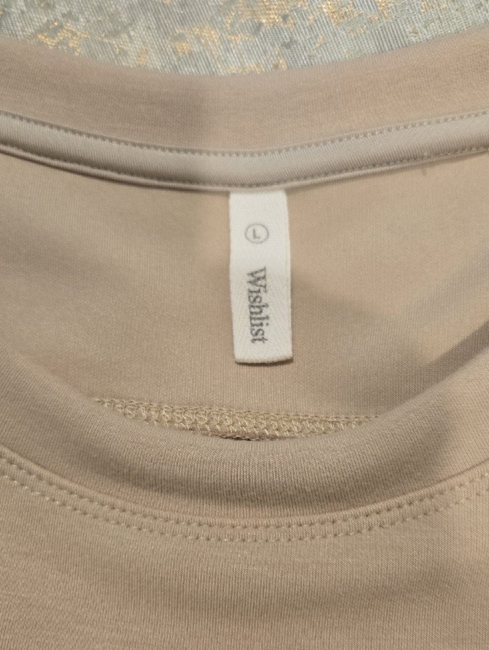 Wishlist Neutral Beige Crewneck Top